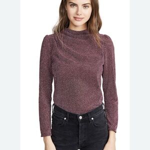 BLACK FRIDAY SALE!!! Rebecca Taylor Glitter Mock Neck Top - Size M
